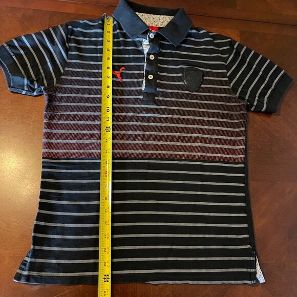 Puma Ferrari Mens Polo Shirt Black/Red Sz S Ferrari menswear short sleeve - Picture 4 of 14